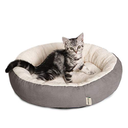 Tempcore Cat Bed for Indoor Cats Grey,20inch Pet Bed for Cats or Small Dogs