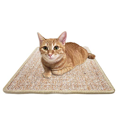 FUKUMARU Cat Scratcher Mat,Natural Sisal Rope Cat Scratching Carpet Pad
