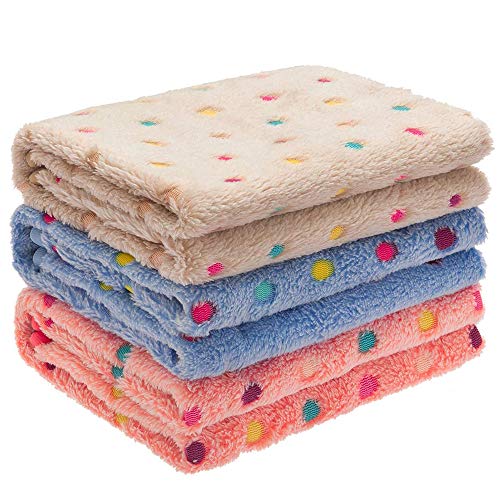 SCIROKKO Fleece Soft Dog Blanket - Warm Coral Velvet Best Cute