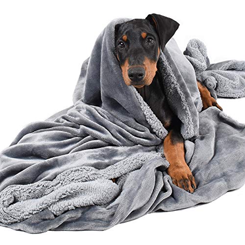 Pawsse Dog Blankets for Large Dogs,Super Soft Warm Sherpa Fleece