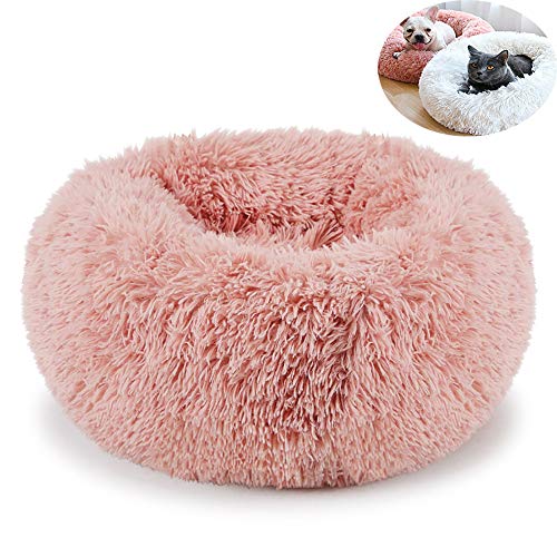 Neekor Cat Dog Beds, Soft Plush Donut Pet Bedding Winter Warm Sleeping