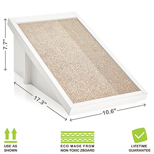 Way Basics Eco Friendly Cat Scratcher Incline, Cat Scratching Pad Best ⋆