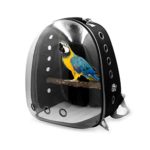 Bird Carrier Parrot Backpack Breathable Transparent Space Parrot Travel Cage