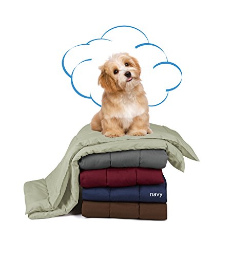 Swift Home Pet Comforter, Dogs and Cats Blanket and Throw, Perfect for Home, Car, Pet Bed, Crate Pad, in a Pet Carrier, and More. Soft, Lightweight Warmth, Durable, and Washable - Navy, S/M