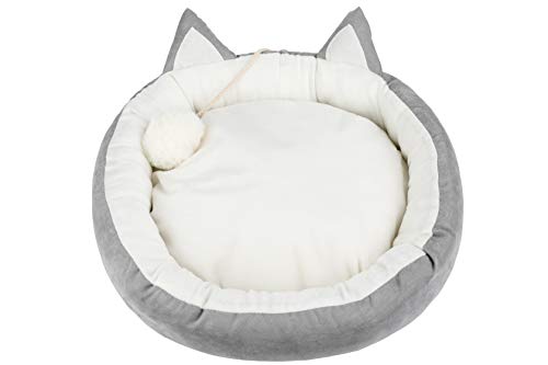 Cat Bed Round Pet Bed for Cats, Kittens, Puppies and Small Dogs