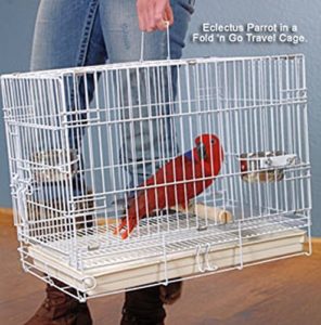 Mcage Two Size, Travel Collapsable Parrot Bird Carrier Cage