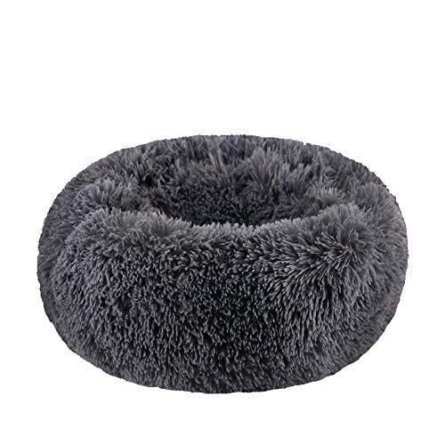 WonderKathy Modern Soft Plush Round Pet Bed for Cats or Small Dogs