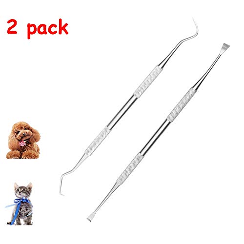 Wzhe Dog Tooth Scaler and Scraper - 2 Pack Upgrade Pet Tarter Remover