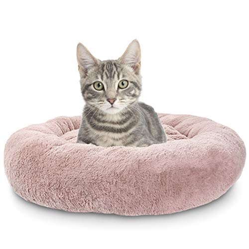 SHU UFANRO Dog Beds for Small Dogs Round, Cat Cushion Bed