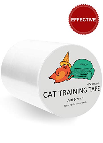 Jxselect Anti-Scratch Cat Training Tape, 4" x 30 Yards Double Sided Tape