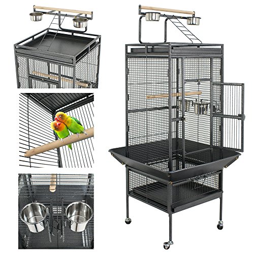Super Deal 53"/61"/68" Extra Large Bird Cage w/ Play Top Parrot Chinchilla Cage