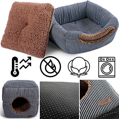 Smiling Paws Pets Unique 2-in-1 Cat Bed/Cat Condo & Cat House