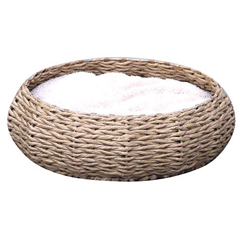 Petpals Hand Made Paper Rope Round Bed for Cat/Dog/Pet Sleep