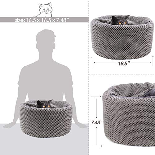 Winsterch Large Warming Covered Cat Bed,Round Washable Pet Bed Review