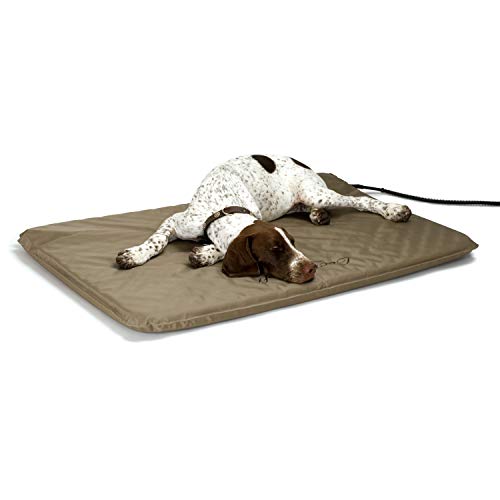 K&H Pet Products Lectro-Soft Outdoor Heated Pet Bed Large Tan 25" x 36" 60W