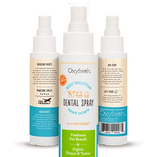 Oxyfresh Advanced Unflavored Pet Dental Spray - Stops The Toughest Dog