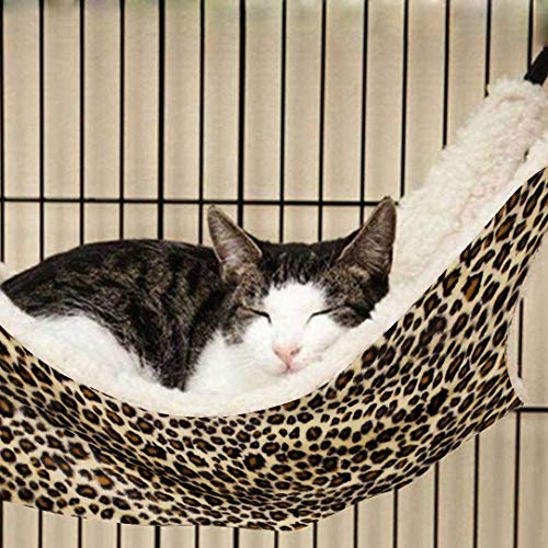 OCSOSO Cat Hammock Kitten Pet Cage Hammock Bed Hanging