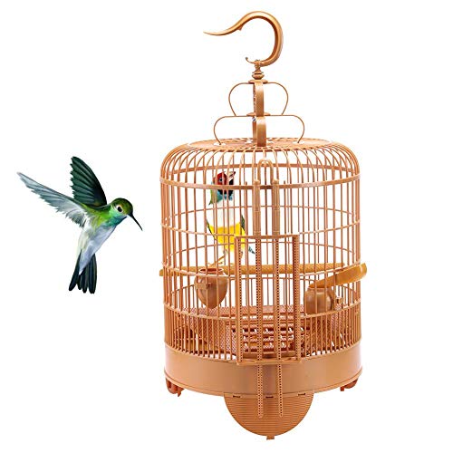 IMSHI Bird Feeding Cage - Breathable Bird Carrier Parrot Round Retro Birds