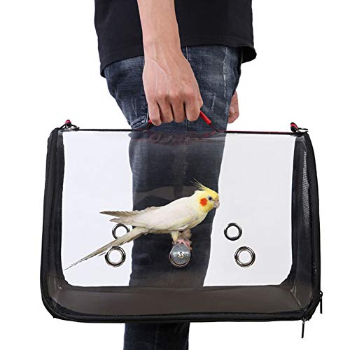 Afco Tote Bag Portable Pet Bird Parrot Carrier Transparent Breathable Travel Cage