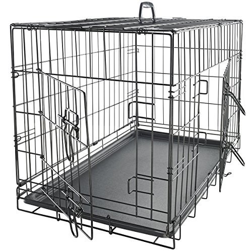 Dog Crates for Small Dogs - Dog Crate 24" Pet Cage Double-Door Best