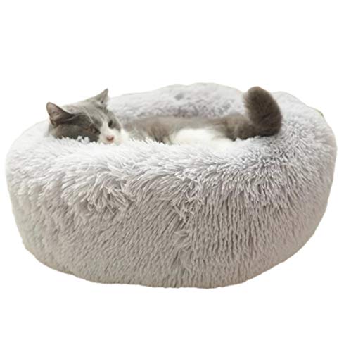 ALLNEO Original Cat and Dog Bed Luxury Shag Fuax Fur Donut Cuddler