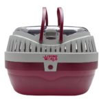 Living World Pet Carrier, Red/Grey