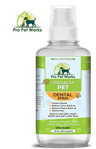 Premium Pet Dental Spray & Water Additive for Dogs Cats & Small Animals
