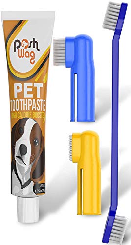 Dog Toothpaste and Toothbrush Set [REMOVES FOOD DEBRIS] Double Sided