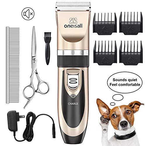 oneisall Dog Shaver Clippers Low Noise Rechargeable Cordless Electric