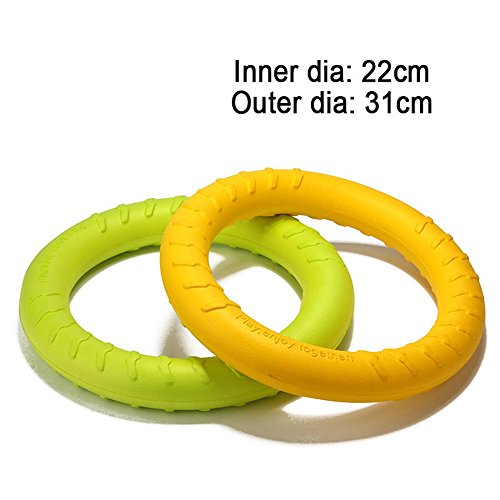 QNJM EVA Large Dog Toys Ring Water Floating, Outdoor Fitness Flying Discs