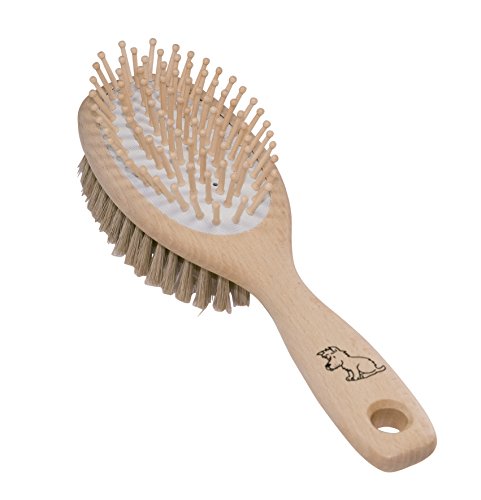 REDECKER Natural Pig Bristle Dog Brush with Waxed Beechwood Handle