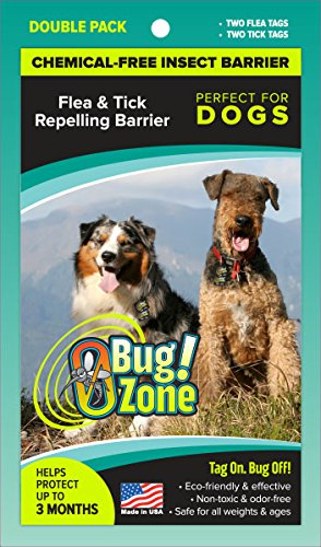 0Bug!Zone Flea and Tick Barrier Tag for Dogs