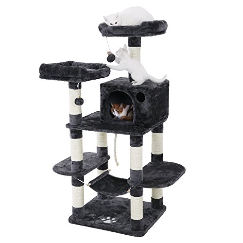 FEANDREA Multi-Level Cat Tree for Big Cats, Stable Cat Tower