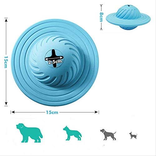 KIPB Multifunctional Pet Leak Food Chew Flying Disc-Shaped Food Dispenser