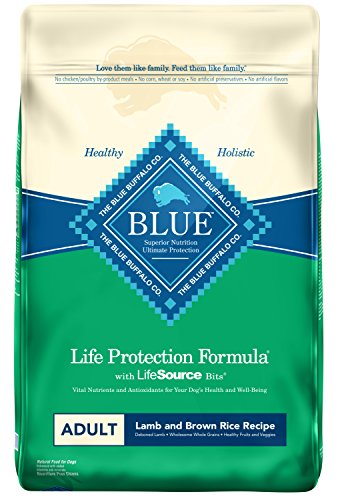 Blue Buffalo Life Protection Adult Lamb and Brown Rice Recipe Dry Dog Food, 15 lbs