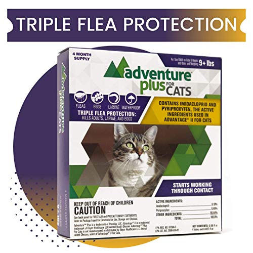 Adventure Plus Triple Flea Protection for Cats, 9 lbs and Over