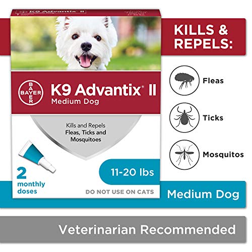 Bayer K9 Advantix II Flea, Tick and Mosquito Prevention for Medium Dogs