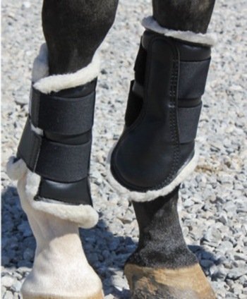 DSB Dressage Sport Boots (Black/White, Medium)