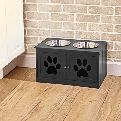 Ltd Commodities LLC Pet Feeding Cabinet with 2 Elevated Bowls