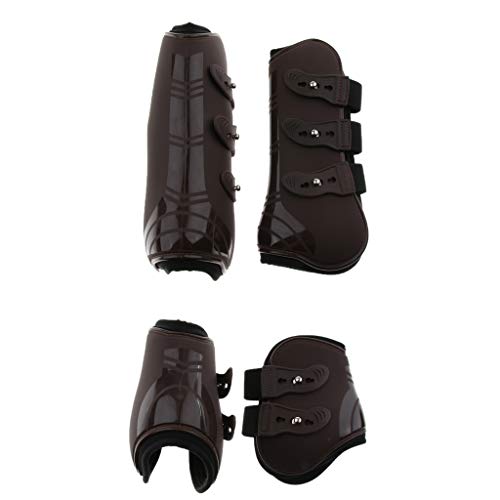 CUTICATE 2 Pairs Open Front Horse Exercise Jumping Boots