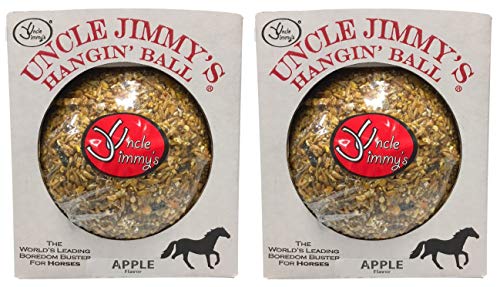 Uncle Jimmys 2 Pack Of Hanging Ball Apple Flavored Treats For Horses