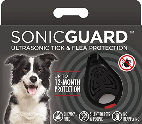 SonicGuard Tickless Pet Ultrasonic Tick & Flea Repeller for Pets, Black