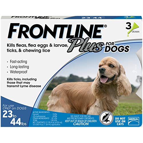 Frontline Plus for Dogs Medium Dog (23-44 pounds) Flea and Tick Treatment