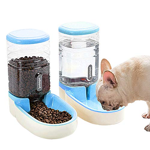 UniqueFit Pets Cats Dogs Automatic Waterer and Food Feeder