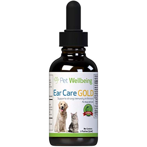 Pet Wellbeing Ear Care Gold for Dogs - Natural Support for Ear Infection