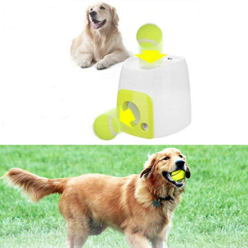DGXIAKE Tennis Ball Interactive Toy Fetch Thrower for Pet Dog, Throw Up Hyper Game Training Automatic Ball Launcher for Pets