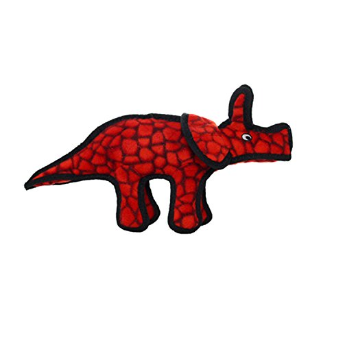 TUFFY Junior Dinosaur Triceratops, Durable Dog Toy