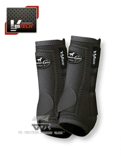 Professionals Choice Equine Sports Medicine Ventech Elite Rear Leg Boot, Pair (Medium, Black)