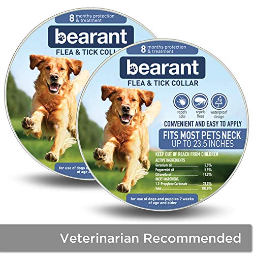 Bearant Flea and Tick Collar for Dogs - 8 Months Protection for Dogs