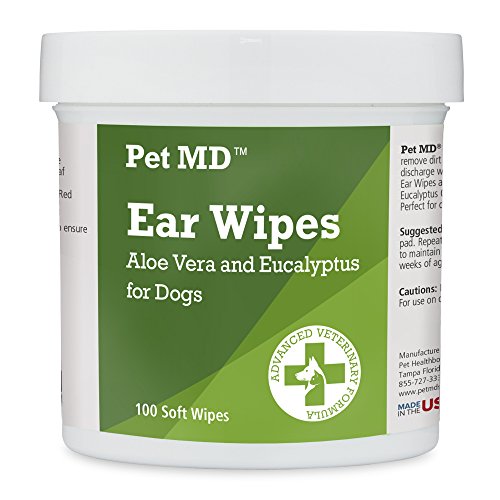 Pet MD - Dog Ear Cleaner Wipes - Otic Cleanser for Dogs to Stop Itching